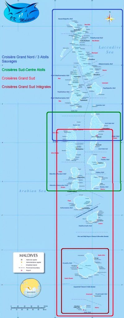 plan itinéraires des maldives