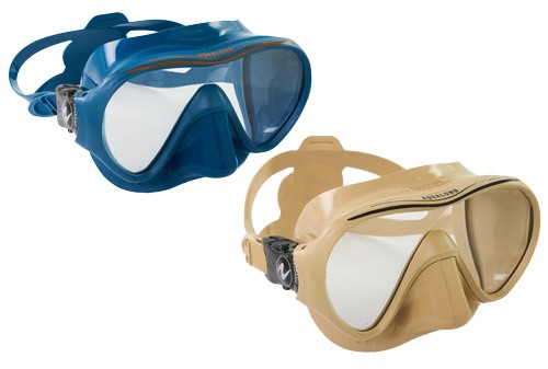 Masque de plongée Plazma d'Aqualung bleu et beige