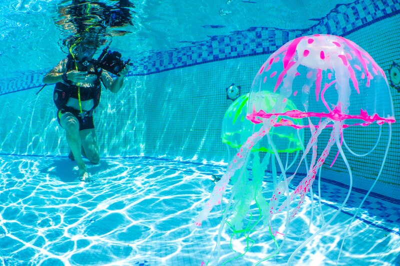 test micro en piscine