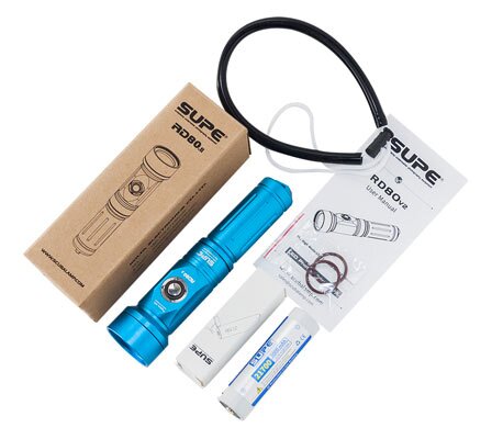 kit de lampe de plongée bleu supe