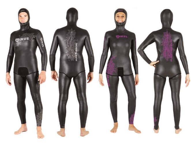 combinaison plongée homme et femme mares neoprene lisse à l'extérieur