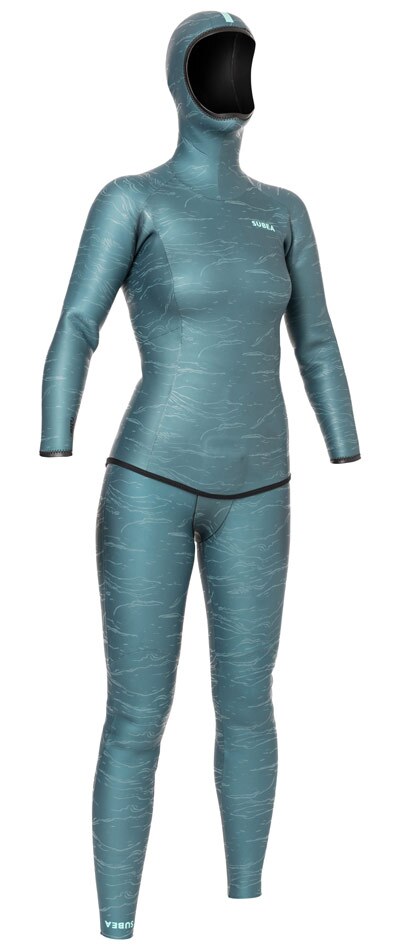 SUBEA combinaison apnée glide skin femme bleu