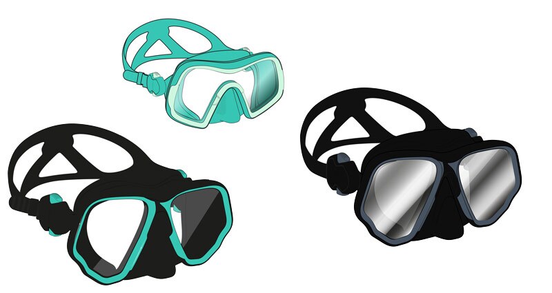 Masque de plongée mono-verre SCD 100 SUBEA